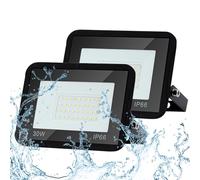 Sonnewelt Projecteur LED Extérieur 30W 2pcs 2550lm Blanc Chaud 3000K Spot LED Extérieur économiseur dénergie IP66 Imperméable lumière de Sécurité pour Jardin Patio Cour Garage