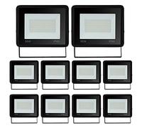 Sonnewelt Projecteur LED Extérieur 50W 10pcs 4250lm Blanc Chaud 3000K Spot LED Extérieur économiseur dénergie IP66 Imperméable lumière de Sécurité pour Jardin Patio Cour Garage