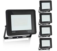 Sonnewelt Projecteur LED Extérieur 50W 5pcs 4250lm Blanc Chaud 3000K Spot LED Extérieur économiseur dénergie IP66 Imperméable lumière de Sécurité pour Jardin Patio Cour Garage