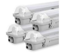 Sonnewelt Reglette LED garage 120cm Eclairage Led etanche 4 unités 18W 1530LM IP65 T8 Tube Reglette Led etanche Blanc neutre 4000K Garage Atelier Plafonnier pour Atelier,Sous Sol,Bureau