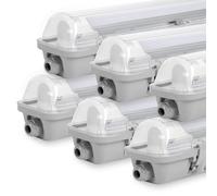 Sonnewelt Reglette LED garage 150cm Eclairage Led etanche 6 unités 24W 2040LM IP65 T8 Tube Reglette Led etanche Blanc Froid 6000K Garage Atelier Plafonnier pour Atelier,Sous Sol,Bureau