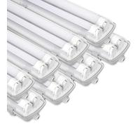 Sonnewelt Reglette LED garage 150cm Eclairage Led etanche 8 unités 24W 4800LM IP65 2xT8 Tube Reglette Led etanche,Blanc Froid 6000K Garage Atelier Plafonnier pour Atelier,Sous Sol,Bureau