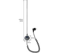 SONNI 600W Anthracite Porte-serviettes électrique Régulation de température Bar Tube chauffant intelligent Thermostat LED Affichage Porte-serviettes Thermostat
