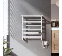 SONNI 66 x 50 cm sèche-serviettes électrique blanc en fibre de carbone, puissance 140 W, IPX4, protection contre les courants de fuite,par écran tactile et Wi-Fi