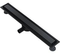 SONNI 70cm écoulement de sol plat caniveaux de douche, siphon réglable à 360°, inox design 2 en 1, avec stop odeur et tamis à cheveux écoulement sur le bord