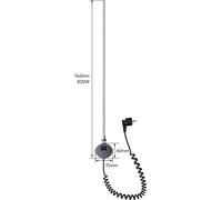 SONNI 800W Anthracite Porte-serviettes électrique Régulation de température Bar Tube chauffant intelligent Thermostat LED Affichage Porte-serviettes Thermostat