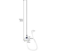 SONNI 800W Blanc Porte-serviettes électrique Régulation de température Bar Tube chauffant intelligent Thermostat LED Affichage Porte-serviettes Thermostat