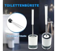 SONNI Brosse à WC en silicone Brosses à WC avec support，Montage mural ou au sol，Nombre de brosses à WC : 3