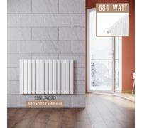SONNI Radiateur à panneaux 630×1004mm Monocouche Blanc Radiateur vertical