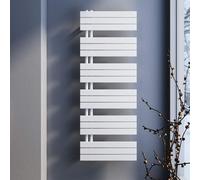 SONNI Radiateur de salle de bain 1590x600mm sèche-serviettes chauffage blanc plat design chauffe-serviettes salle de bain raccord central latéral 1593 watts