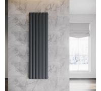 SONNI Radiateur vertical design à panneaux, double paroi, anthracite, 1600 × 465 mm, sans élément chauffant