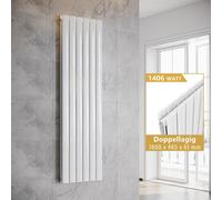 SONNI Radiateur vertical design à panneaux, double paroi, blanc, 1600 × 465 mm, sans élément chauffant