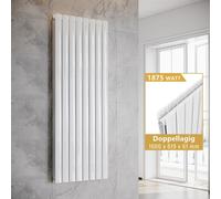 SONNI Radiateur vertical design à panneaux, double paroi, blanc, 1600 × 619 mm, sans élément chauffant
