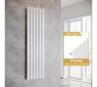 SONNI Radiateur vertical, panneau de radiateur, à une seule couche, blanc, 1600 x 465 mm, sans élément chauffant