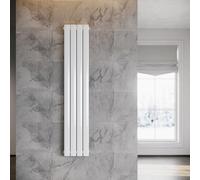 SONNI Radiateur vertical, panneau de radiateur design, double couche, blanc, 1600 x 311 mm, sans élément chauffant
