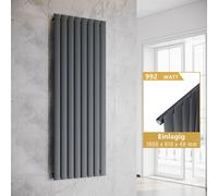 SONNI Radiateur vertical, panneau rayonnant, à une seule couche, anthracite, 1600 x 619 mm, sans élément chauffant