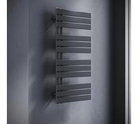 SONNI Radiateur vertical, panneau rayonnant, à une seule couche, anthracite, dimensions 1038 x 500 mm, chauffage à eau ou électrique (sans résistance chauffante)