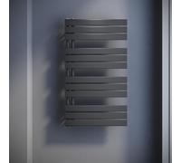 SONNI Radiateur vertical, panneau rayonnant, à une seule couche, anthracite, dimensions 1038 x 600 mm. Chauffage à eau ou électrique (sans résistance)