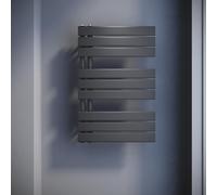 SONNI : Radiateur vertical, panneau rayonnant, à une seule couche, anthracite, dimensions 762 x 500 mm. Peut être alimenté en eau chaude ou électriquement (sans résistance)