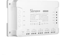 SONOFF 4CH R3/PRO R3 ITEAD RF 433 MHz Commutateur Wi-Fi à 4 voies 3 modes de fonctionnement : pas à pas/auto-verrouillage/verrouillage Commutateur intelligent Wi-Fi compatible avec Amazon Alexa et pou