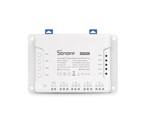 Sonoff 4CHPROR3 Module d'interrupteur intelligent Wi-Fi Contrôle vocal Contrôle de l'enclenchement via eWeLink APP Support Alexa