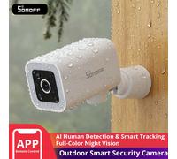 SONOFF CAM-B1P Caméra de sécurité intelligente extérieure 2K HD avec détection humaine AI IP65 résistante aux intempéries 180 ° Contrôle panoramique Alexa Google Home