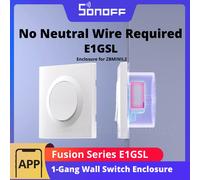 SONOFF E1GSL boîtier d'interrupteur mural aucun fil neutre requis matériau PC Ultra-mince boîtier d'installation à clipser pour ZBMINIL2