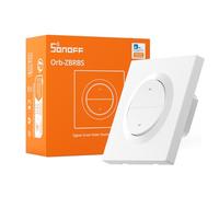 SONOFF Fusion, Interrupteur de Volets Intelligent Zigbee, Orb-ZBRBS(MINI-ZBRBS-E), Contrôle Pourcentage, Minuterie et Voix, Répéteur Zigbee, Compatible avec Home Assistant, Fil Neutre Requis
