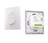 SONOFF Fusion, Orb-ZBW2L(MINI-ZB2GS-L-E) Interrupteur Lumière Intelligent, Interrupteur Mural Zigbee 2 Canaux, Sans Fil Neutre, 12A/total, Compatible avec Home Assistant
