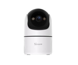 SONOFF Indoor Cam PT2, Caméra de Sécurité WiFi Panoramique/Inclinable 1080P, Vue à 360°, Suivi Mouvement, Audio Bidirectionnel, Mode Confidentialité, Stockage Cloud/SD, Compatible Alexa & Google Home