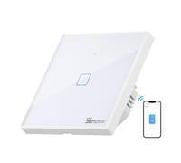 SONOFF Interrupteur Connecté WiFi Sans Fil, 1 Gang Interrupteur Mural Intelligentavec Contrôle à Distance&Contrôle RF, Compatible avec Alexa,Google Home, 480W/2A