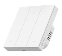 SONOFF M5-3C-86W (Matter) Interrupteur Sans Fil, 86 Type Interrupteur Mural Wifi, 3 Gang Interrupteur Intelligent Compatible avec Alexa/Google Home/Apple Home, Fil Neutre Requis, Clés Physiques, Blanc