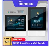 SONOFF-Joli mural blanc pour scène intelligente LCD, NSPanel, HMI, EU, US ThermoandreAll-in-One Control via eWeLink, Andrea Support, Alexa, Google