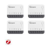 SONOFF Lot de 4 ZBMINI Interrupteur Intelligent Zigbee Extrême ZBMINIR2 Ultra-compacte Support d'interrupteur externe