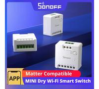 SONOFF MINI-D contact sec WiFi Smart Switch ESP32 puce matière compatible entrée AC/DC 1-10 pièces ensemble scène intelligente via eWeLink Alexa