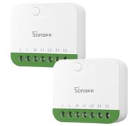 Sonoff Mini Duo, Matter via WiFi, interrupteur intelligent WiFi à 2 canaux, charge totale de 16A, commande à distance et automatisation, conducteur neutre requis, compatible avec Alexa/Assistant