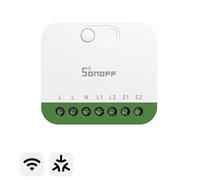 SONOFF MINI DUO（Matter sur WiFi） Interrupteur Intelligent WiFi à 2 Canaux, Compatible Matter, Charge Totale 16A, Compact pour Boîtes Standard, Contrôle à Distance et Automatisé