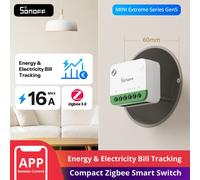 SONOFF MINI-ZB1GSP MINI ONE PM Interrupteur intelligent Zigbee Détection de charge intelligente Zigbee 3.0 Surveillance de la consommation Optimisation des tarifs de facturation