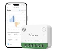 SONOFF MINI-ZB1GSP, Zigbee 3.0, Zigbee One PM, interrupteur d'éclairage intelligent, surveillance d'énergie, hub Zigbee requis, conducteur neutre nécessaire, mesure du courant, compatible avec Home