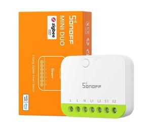 SONOFF MINI-ZB2GS Module Interrupteur Zigbee 3.0 2 Canaux Indépendants 16A Total Routeur Zigbee avec Neutre Passerelle Requise