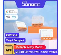 SONOFF MINIR4 commutateur intelligent WiFi extrême 1-10 pièces commutateur externe de petite taille contrôle se détacher le Mode relais via eWeLink Alexa Google