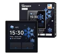 SONOFF NSPanel Pro Gen2 Panneau de Contrôle Intelligent avec Relais | Zigbee Hub & Matter Bridge, Thermostat, Alarme, WiFi 2.4/5 GHz, Commande Vocale Alexa, Google, Apple, Home Assistant