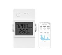 SONOFF POW Elite Interrupteur Connecté WiFi avec Mesure Consommation Electrique, 20A/5000W Haute Puissance Interrupteur Sans Fil, Wattmetre Compatible avec Amazon Alexa/Google Home, écran LCD
