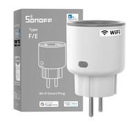 SONOFF S60TPF (DE Type) Prise Intelligente WiFi 16A, Prises de Courant, Contrôle à Distance et Programme de Temps via eWeLink APP, Compatible avec Alexa/Google Home, 16A/4000W, 2.4G WiFi