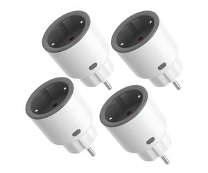SONOFF S60TPF Prise Intelligente WiFi 16A 4PACK (Type F/E), Prises de Courant, Contrôle à Distance et Programme de Temps via eWeLink APP, Compatible avec Alexa/Google Home, 16A/4000W