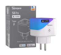 SONOFF S61s Prise Connectée WiFi 16A/3840W - Contrôle à Distance & Vocal, Mesure de Consommation Électrique, Minuterie Intelligente, Compatible Matter avec Alexa, Google & Apple Home