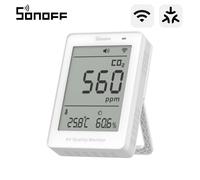SONOFF SAWF-08P AirGuard CO2 Matter Over WiFi Moniteur de Qualité de l'Air, Thermomètre, Hygromètre, Alarme Sonore et Lumineuse, Données Historiques
