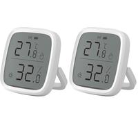 SONOFF SNZB-02D Mini Capteur ZigBee de Température et d'humidité Intelligent, Thermomètre Hygrometre Intérieur, écran LCD, Actualisation 5S, Compatible avec Alexa/Google Home/Home Assistant (Lot de 2)