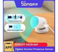 SONOFF SNZB-06P Détecteur de Mouvement ZigBee Détecteur de Mouvement sans Fil, Capteur de Présence Humaine, ZigBee Bridge Requis, Compatible avec Alexa/Google Home/Alice