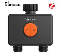 SONOFF SWV-ZF2E Hydro DUO Minuteur d'arrosage Zigbee 2 Zones, entrée en Laiton, IP65, Alimentation Type-C et 4 Piles AA, Adaptation météo avec débitmètre, hub Zigbee requis, Home Assistant